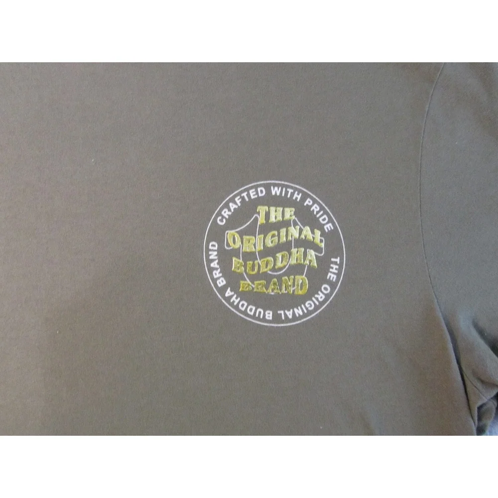True Religion Mens Olive Green Original Buddha Brand Graphic T-Shirt Size L